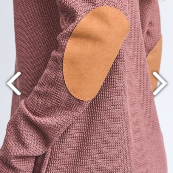 Waffle knit long sleeve top in olive - Picture 2 of 2